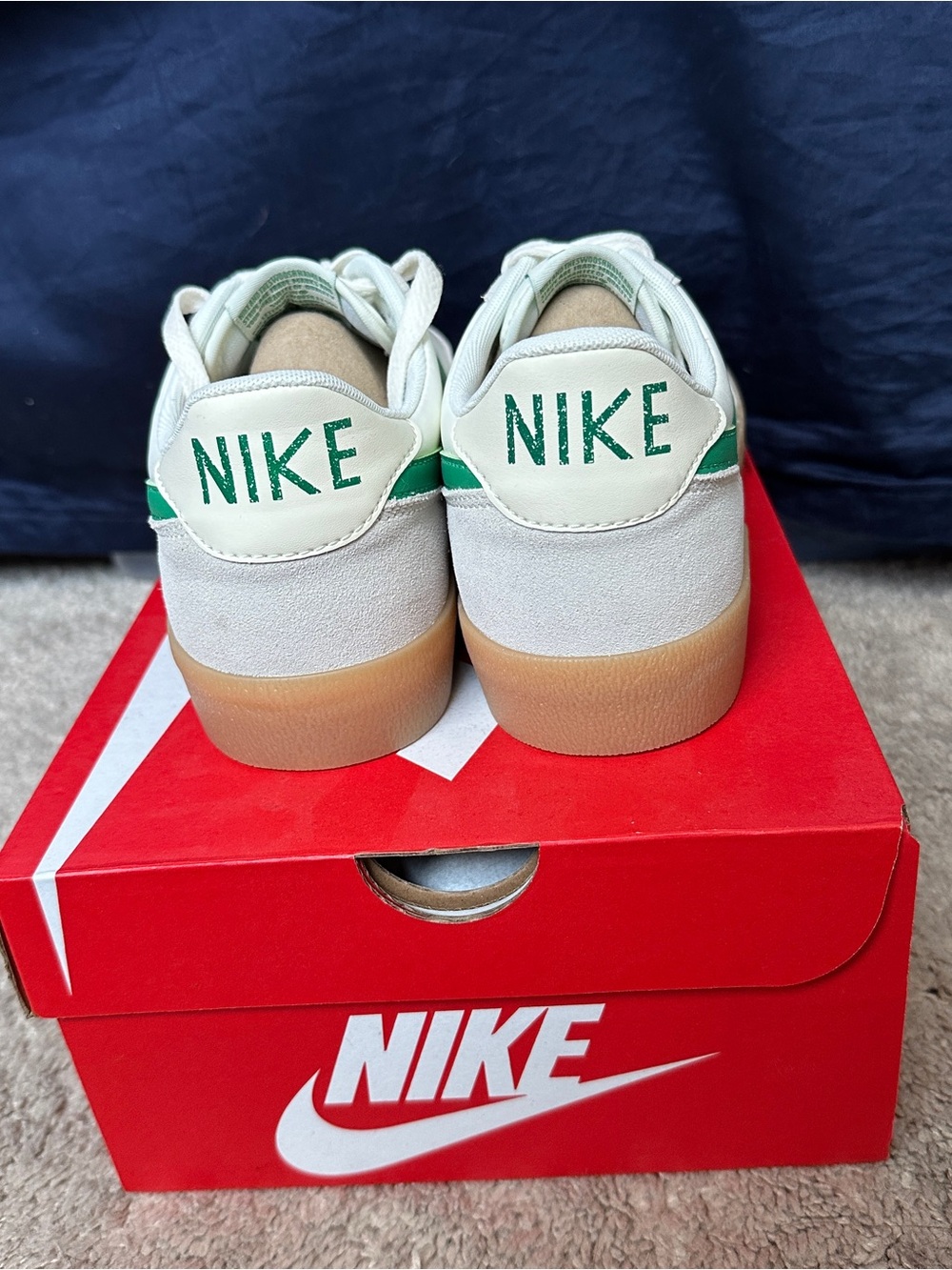Nike Killshot 2 Leather Sneakers with Green Swoosh and Gum Sole - Picture 5 of 8
